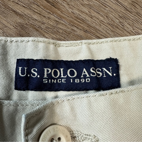 US Polo Assn Men’s Cargo Shorts Size 32 Tan Summer Utility - Picture 3 of 5
